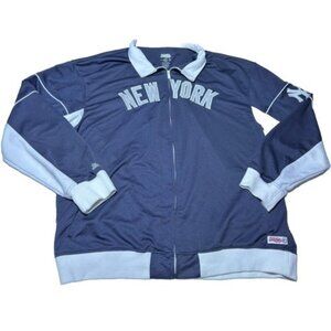 New York Yankees Full Zip Track Jacket - Blue Color Track Jacket by Stitches